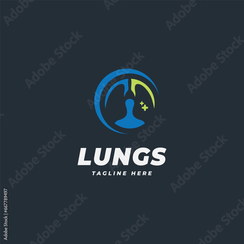 Simple Lungs logo template vector, Health Lungs Template, Logo symbol icon