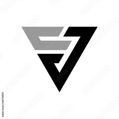 CJ letter original logo vector