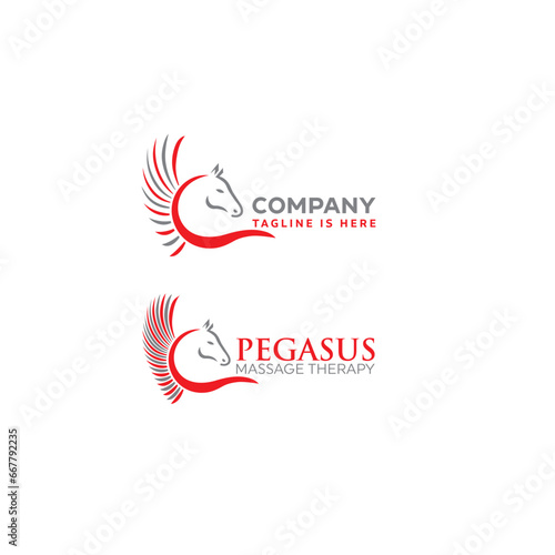 Capital Letter C with a Horse and Abstracts C letter Horse logo design