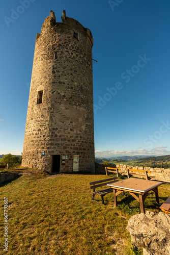 Burgruine Waxenberg im Spätherbst Oberösterreich  photo