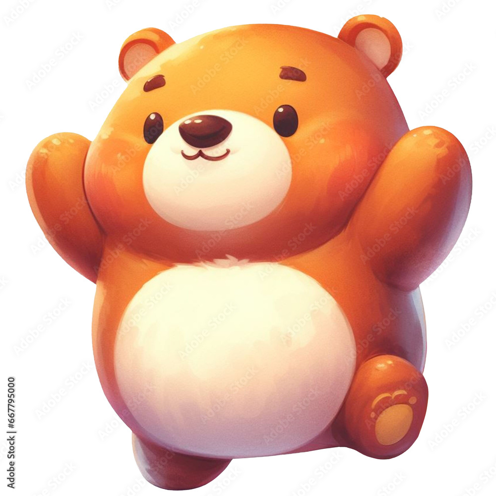 Naklejka premium Bear 3D