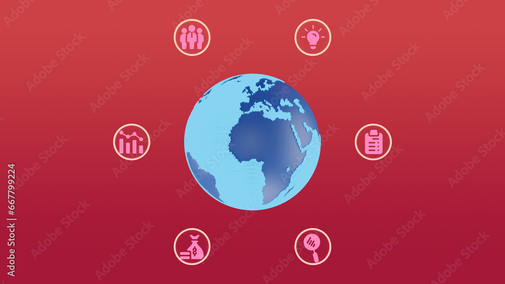 Digital marketing 3D rendering illustration Digital marketing 3D rendering illustration