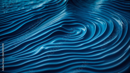 abstract blue wavy surface background