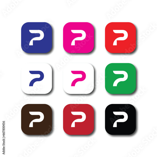 modern letter p logo disign