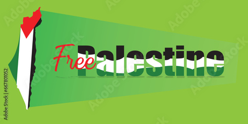 Free Palestine slogan, poster, banner, Palestine flag