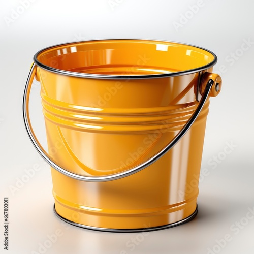 Bucket , Cartoon 3D , Isolated On White Background 