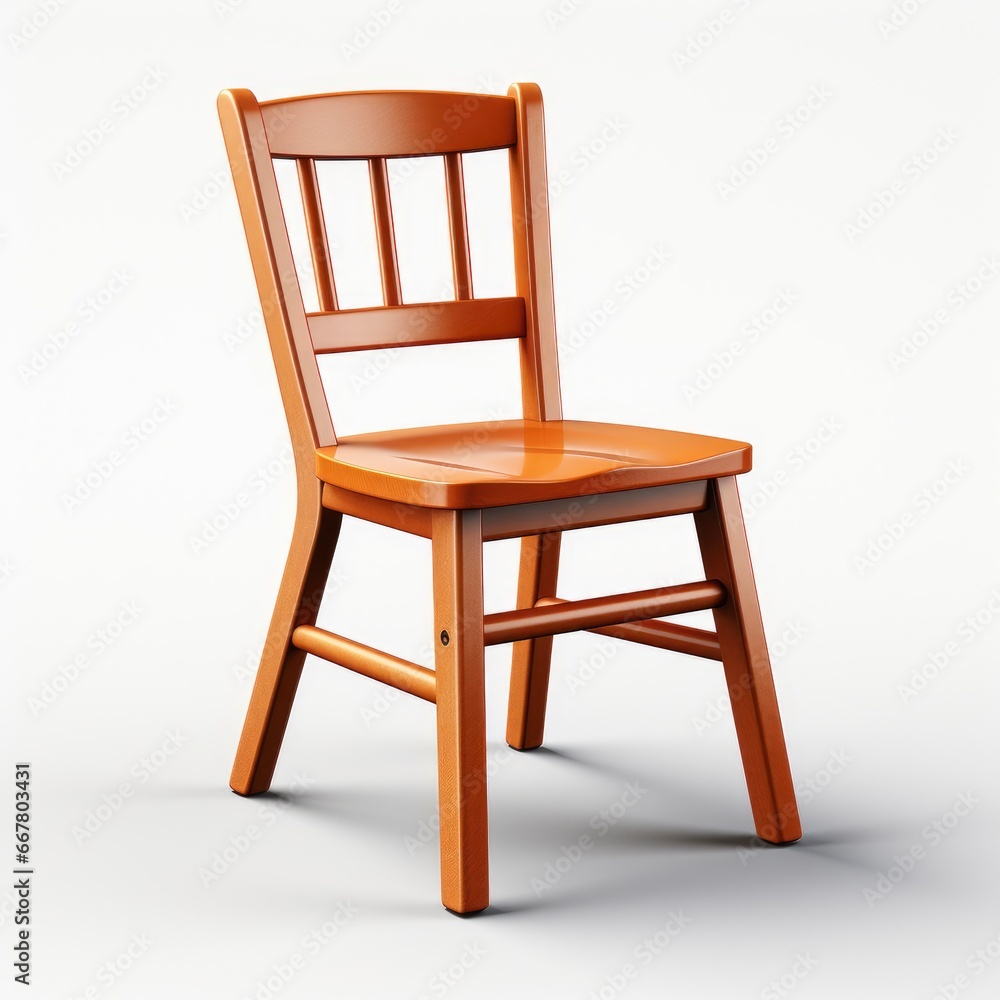 Chair, Cartoon 3D , Isolated On White Background Chair, Cartoon 3D , Isolated On White Background