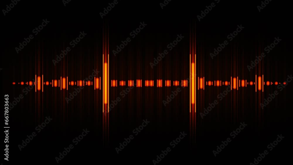 Pulse of track amplifier, equalizer with electronic vibration glowing orange red, modern sound amplitude graphic, 4k Pulse of track amplifier, equalizer with electronic vibration glowing orange red, modern sound amplitude graphic, 4k
