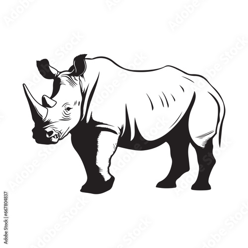 Rhinoceros Vector Image  Art  Design  illustration