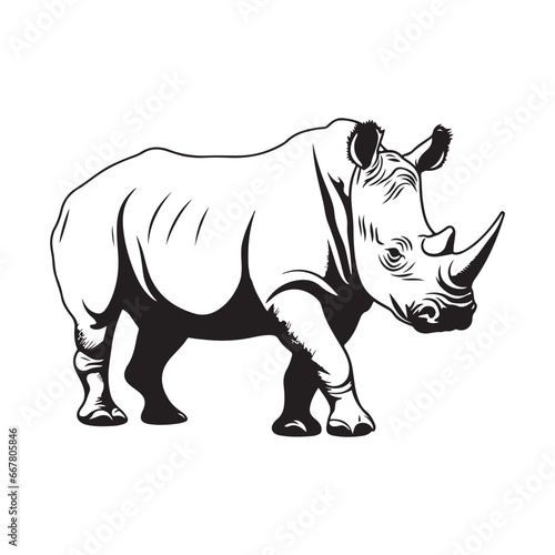 Rhinoceros Vector Image  Art  Design  illustration