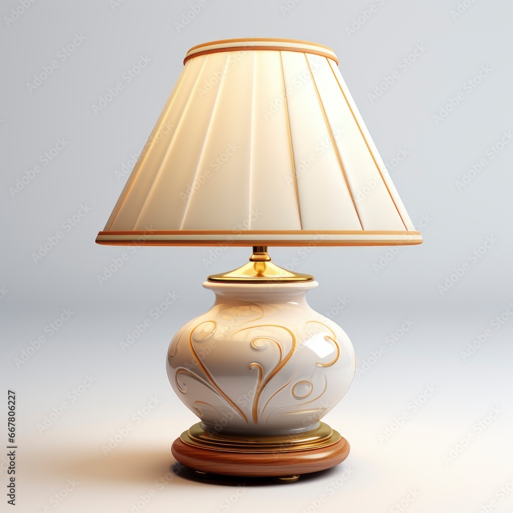 Lamp , Cartoon 3D , Isolated On White Background Lamp , Cartoon 3D , Isolated On White Background