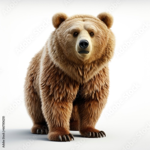 Kodiak Bear , Cartoon 3D , Isolated On White Background  © ACE STEEL D