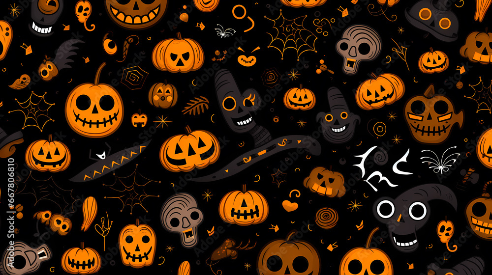 Halloween pumpkin skull background wallpaper poster PPT Halloween pumpkin skull background wallpaper poster PPT