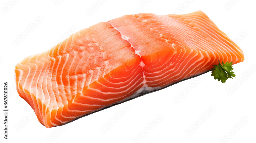Fresh Salmon Fillet with Basil - Top View Isolated on Transparent Background, Raw Seafood Ingredient for Cooking, Gourmet Food Photography, PNG Fresh Salmon Fillet with Basil - Top View Isolated on Transparent Background, Raw Seafood Ingredient for Cooking, Gourmet Food Photography, PNG