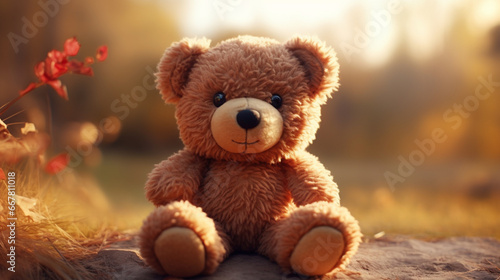 Cute Teddy Bear for background