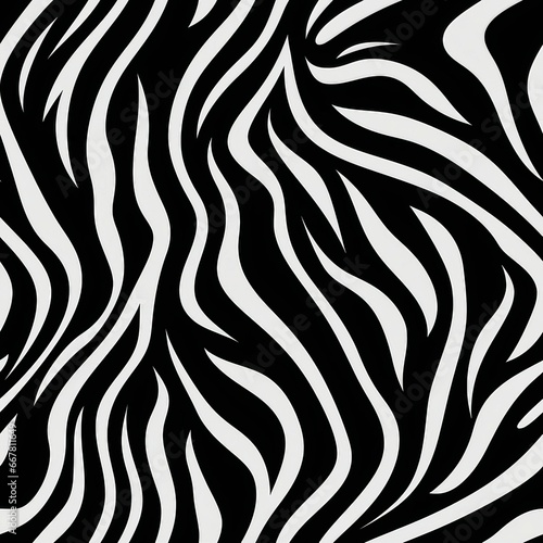 Zebra Stripes in Monochrome Pattern