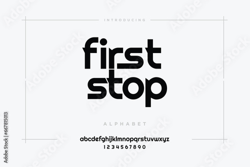 Abstract Fashion font alphabet. Minimal modern urban fonts for logo, brand etc. vector illustration