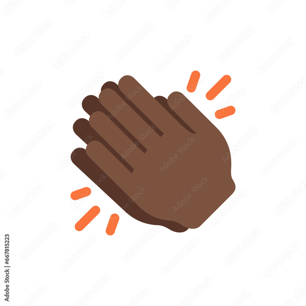 Obraz premium Clapping Hands: Dark Skin Tone 