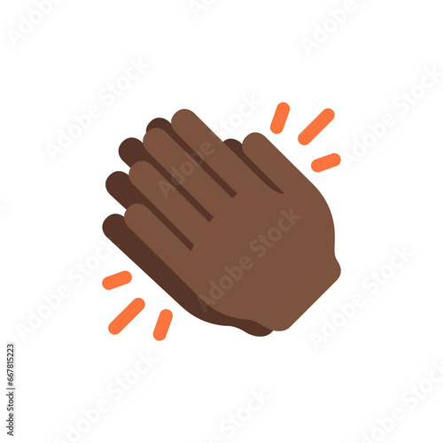 Clapping Hands: Dark Skin Tone 