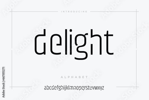 Abstract Fashion font alphabet. Minimal modern urban fonts for logo, brand etc. vector illustration