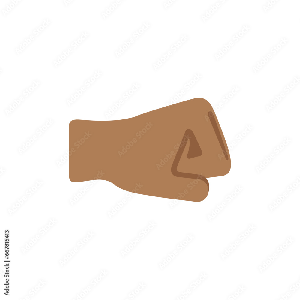 Right-Facing Fist: Medium-Dark Skin Tone
Right-Facing Fist: Medium-Dark Skin Tone