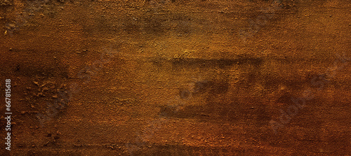 grungy rusty brown orange metal corten steel stone used as background texture. banner panorama for design. rough rust and oxidized metal background. old metal iron panel.