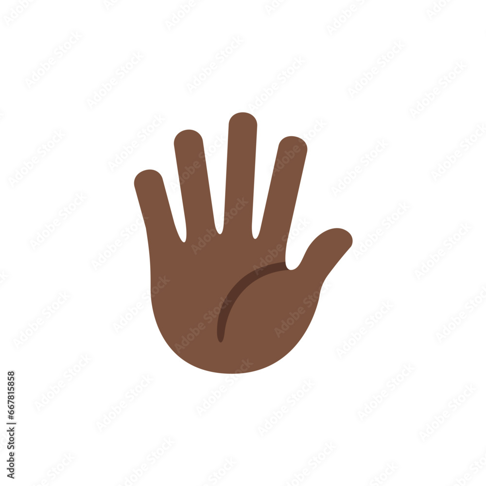 Hand with Fingers Splayed: Dark Skin Tone
Hand with Fingers Splayed: Dark Skin Tone