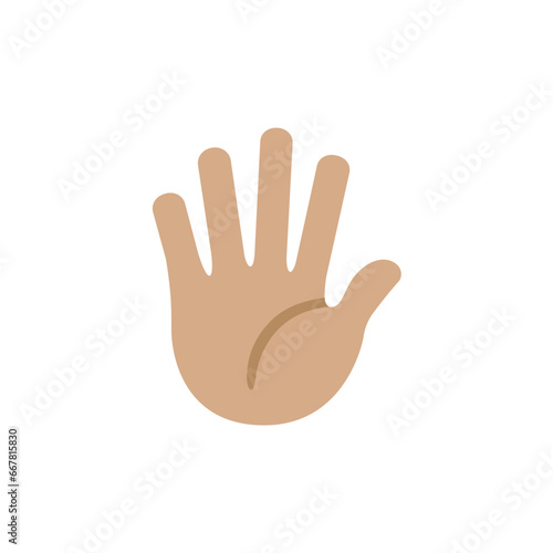 Hand with Fingers Splayed: Medium Skin Tone
