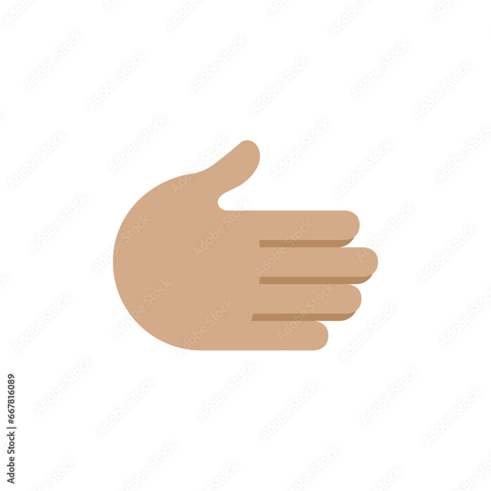 Rightwards Hand: Medium Skin Tone