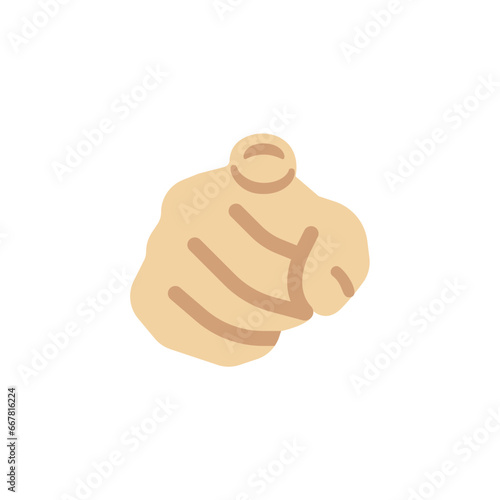 Index Pointing at the Viewer: Medium-Light Skin Tone

