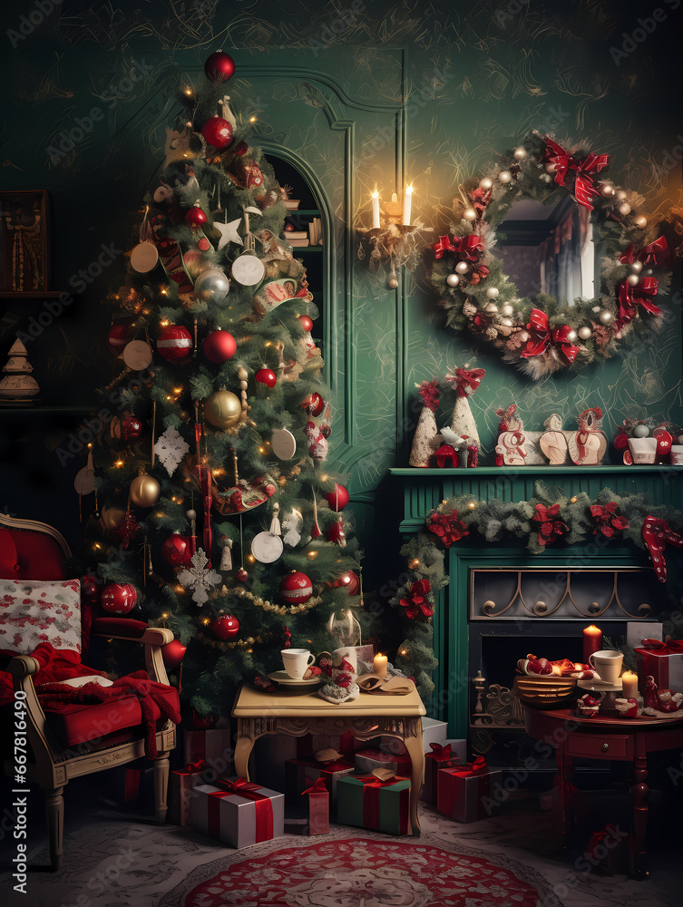 Christmas decorations background wallpaper poster PPT