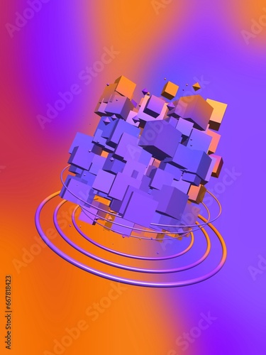 3D color illustration for desktop screensavers, gadgets and wallpaper for shop windows and wall wallpapers