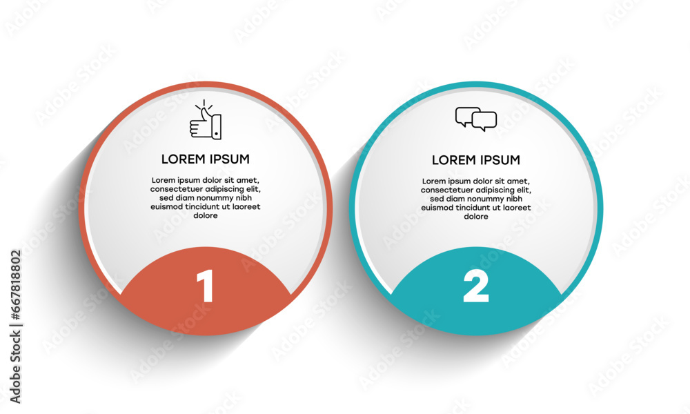 Vetor de Infographic. Vector Infographic design template with icons and ...