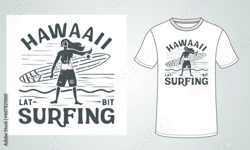 Surfing T-Shirt Design