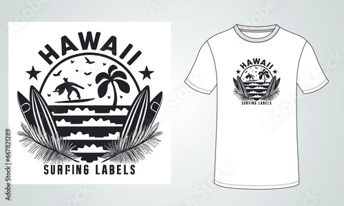 Surfing T-Shirt Design