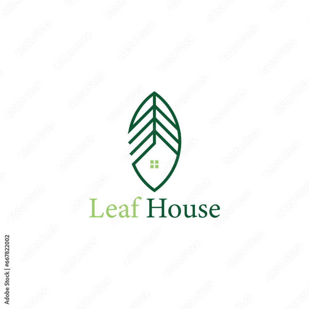 Nature house logo with green color can be used as symbols, brand identity, company logo, icons, or others. Color and text can be changed according to your needs.