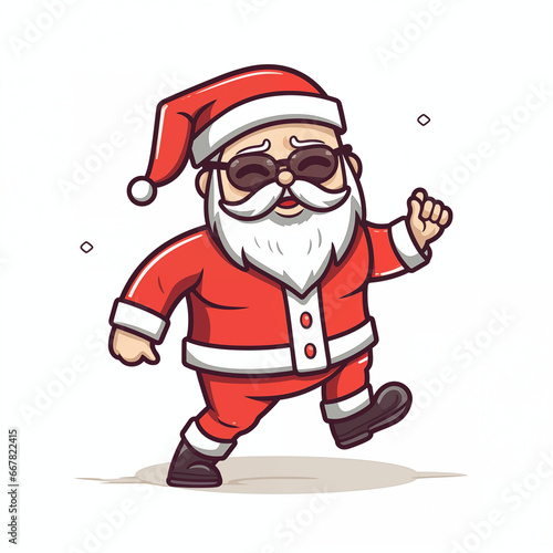 Weihnachtsmann, 2D - lustiger Santa Claus (Generative AI) © lichtblitze