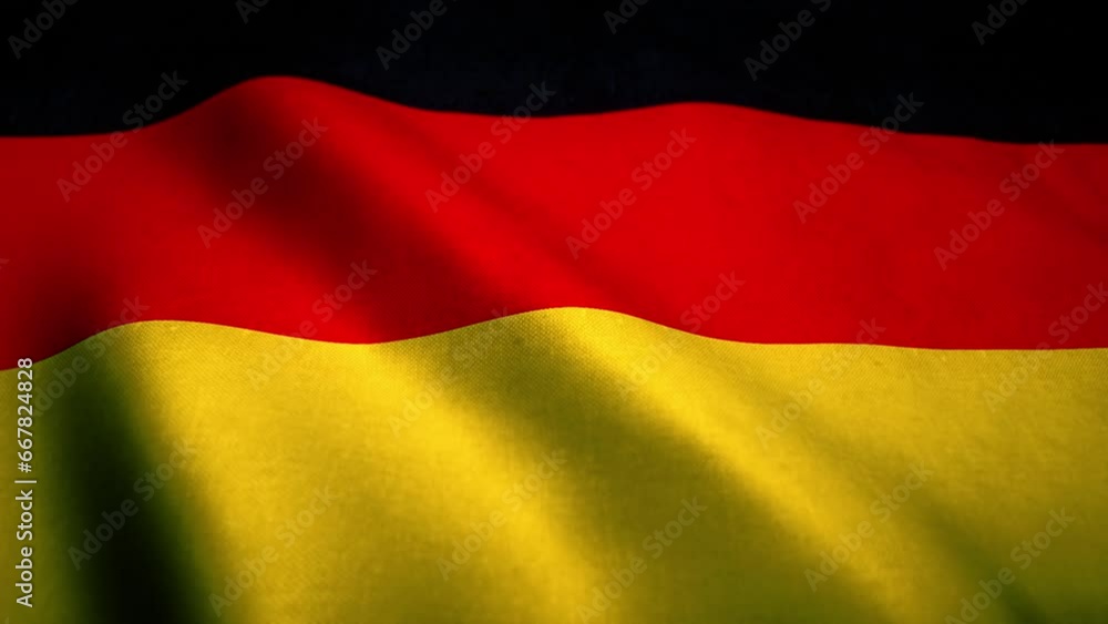 German flag waving in a loop mode. Perfect footage for any background or Led-wall. ProRes 4444, 16-bit. German flag waving in a loop mode. Perfect footage for any background or Led-wall. ProRes 4444, 16-bit.