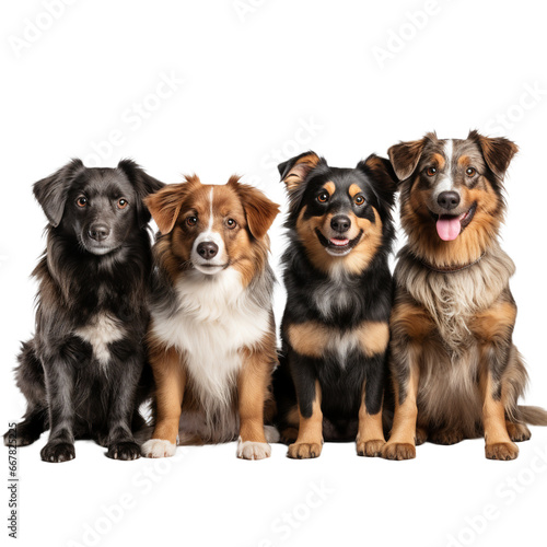 group of puppies, PNG, transparent background