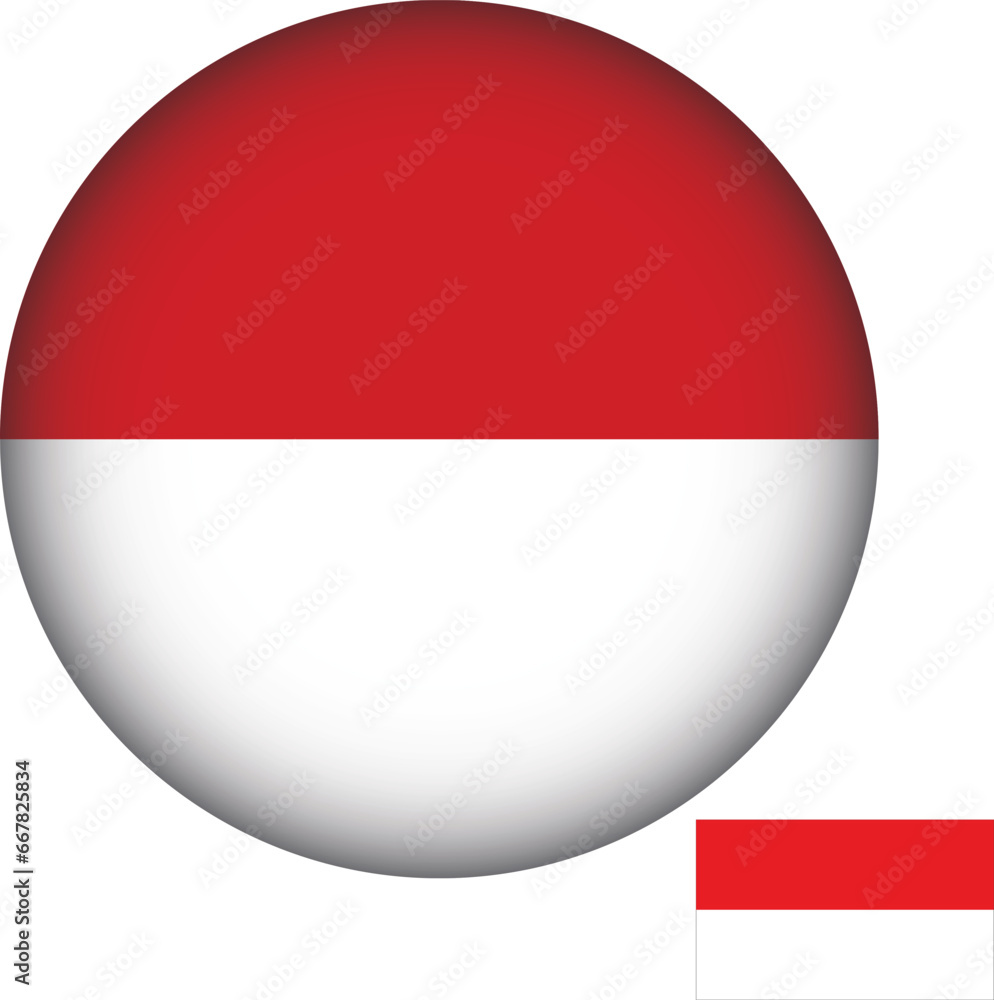 Obraz premium Indonesia Flag Round Shape