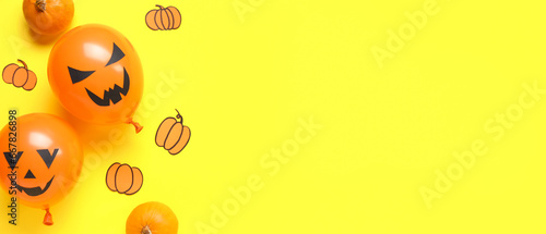 Funny Halloween balloons an...