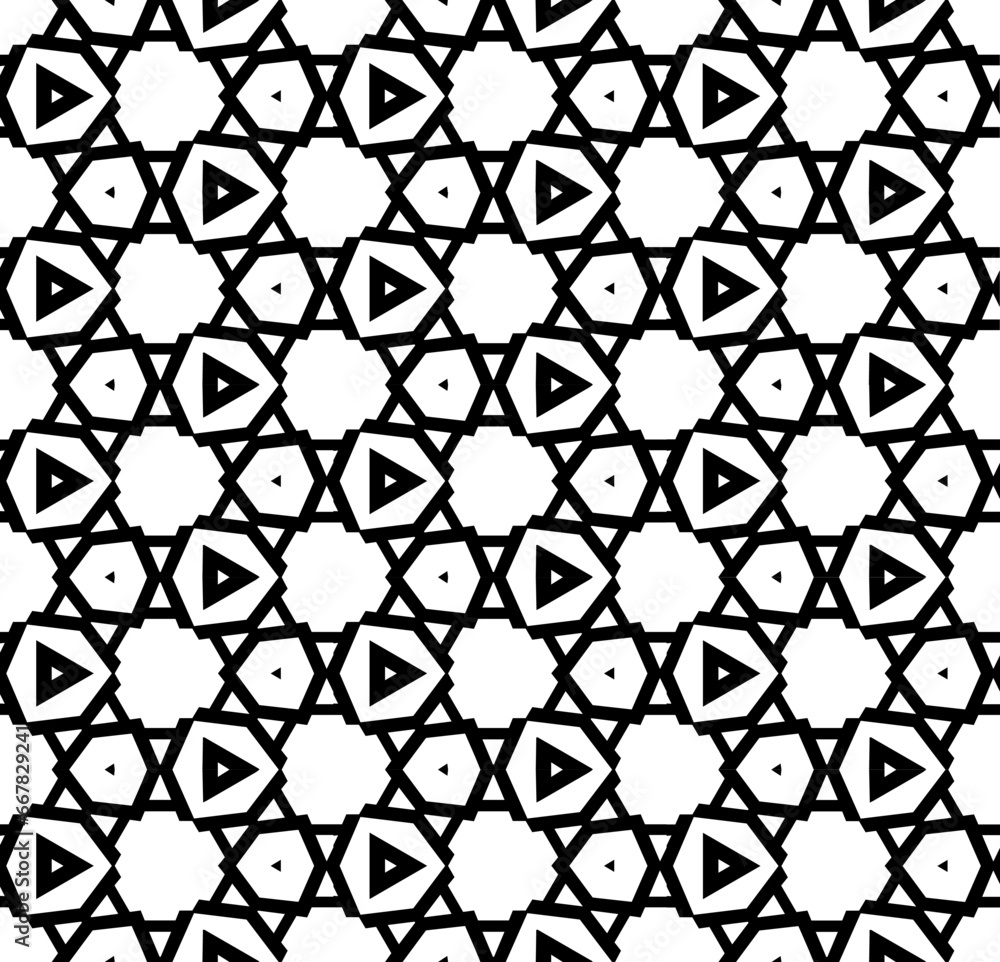 Black and white seamless abstract pattern. Background and backdrop. Grayscale ornamental design. Mosaic ornaments. Vector graphic illustration. EPS10. Black and white seamless abstract pattern. Background and backdrop. Grayscale ornamental design. Mosaic ornaments. Vector graphic illustration. EPS10.