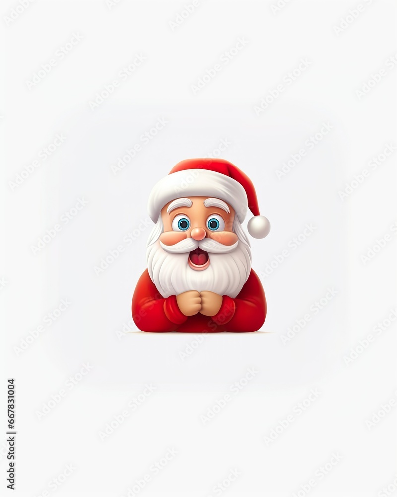 3D Abbildung von einem lustigen Santa Claus (Generative AI) 3D Abbildung von einem lustigen Santa Claus (Generative AI)
