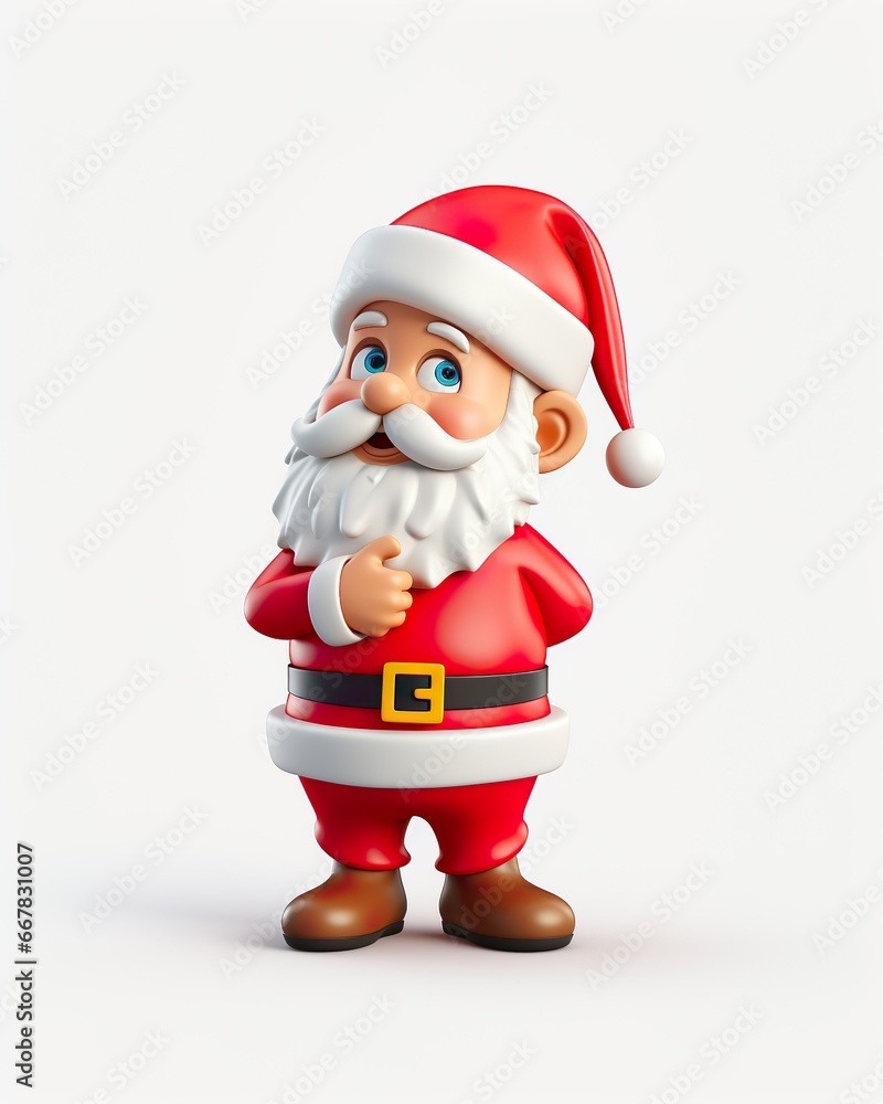 3D Abbildung von einem lustigen Santa Claus (Generative AI) 3D Abbildung von einem lustigen Santa Claus (Generative AI)