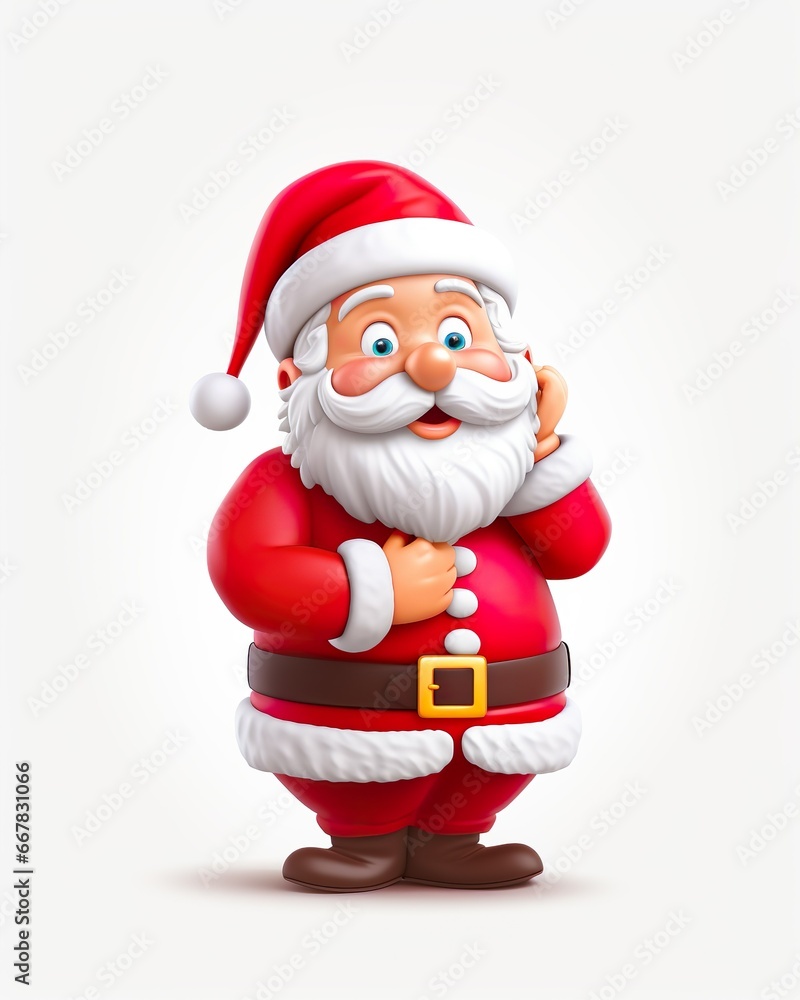 3D Abbildung von einem lustigen Santa Claus (Generative AI) 3D Abbildung von einem lustigen Santa Claus (Generative AI)