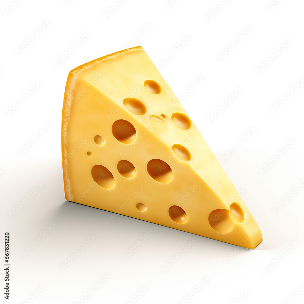 3d icon of cheese on the white background. 3d icon of cheese on the white background.