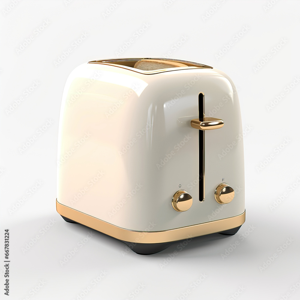 3d icon of toaster on the white background. 3d icon of toaster on the white background.