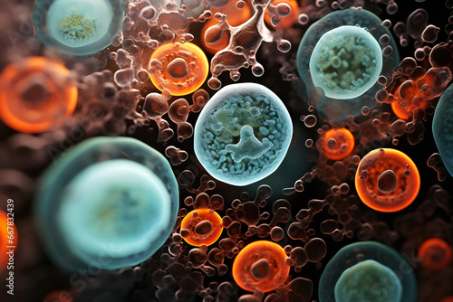 living worlds under the microscope, where cells, bacteria and microorganisms