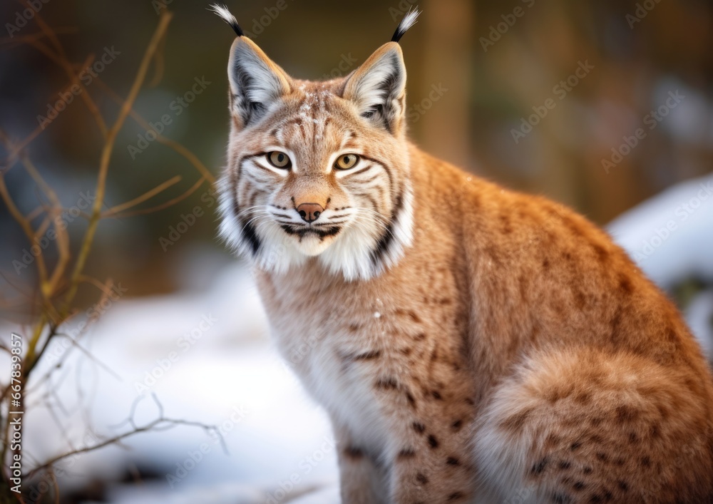 Lynx face walk winter. Winter wildlife Lynx in the snow, snowy forest in February. Close up Wildlife scene from nature, Slovakia. Winter wildlife in Europe. Lynx face walk winter. Winter wildlife Lynx in the snow, snowy forest in February. Close up Wildlife scene from nature, Slovakia. Winter wildlife in Europe.