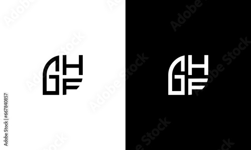 collection of initials hf logo design vectorcollection of initials hf logo design vector photo